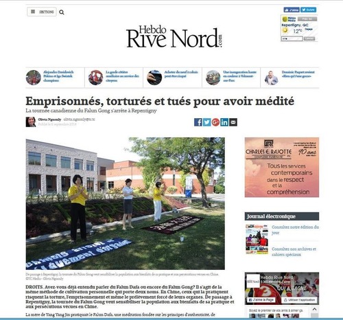 Image for article Montreal, Kanada: Tur Mobil Menginformasikan Tentang Kebrutalan di Tiongkok kepada Masyarakat