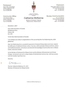 Image for article Anggota Parlemen Kanada Mengharapkan Shen Yun Meraih Sukses Besar