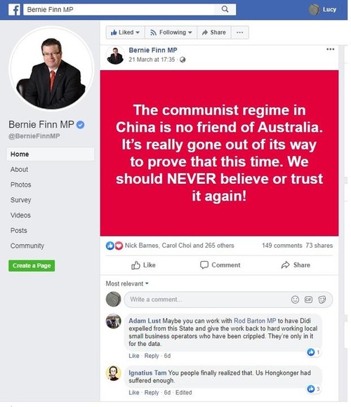 Image for article Anggota Parlemen Australia: Mereka yang Dekat dengan Partai Komunis Tiongkok dalam Bahaya Besar