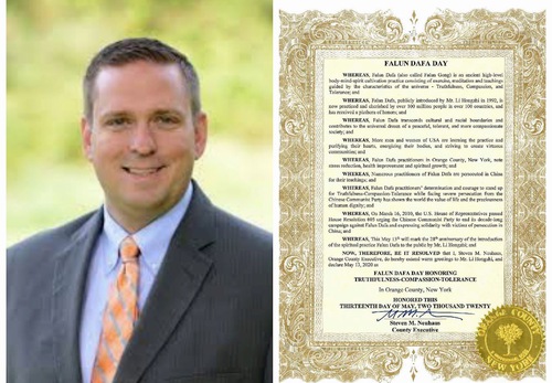 Image for article Orange County, New York: Eksekutif dan Walikota Daerah Memproklamasikan Hari Falun Dafa