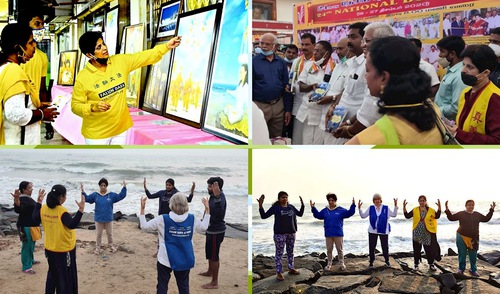 Image for article Praktisi Falun Dafa di India Selatan Mengklarifikasi Fakta di Pameran Buku Nasional ke-24