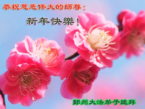 Image for article Praktisi Falun Dafa dari Kota Zhengzhou Mengucapkan Selamat Tahun Baru kepada Guru Li Hongzhi Terhormat (22 Ucapan)