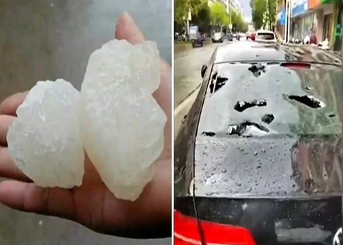 Image for article Tiongkok: Badai Hujan Es Lebat di Lima Provinsi, Gempa Bumi di Sichuan dan Tibet