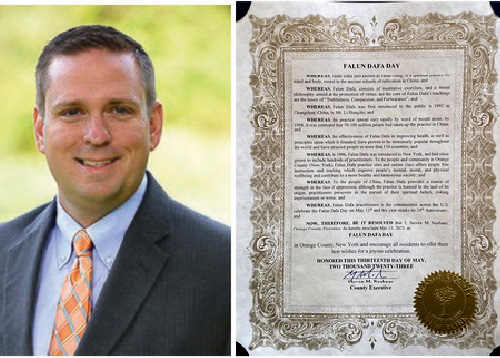 Image for article New York, AS: Pejabat Orange County Memuji Falun Dafa