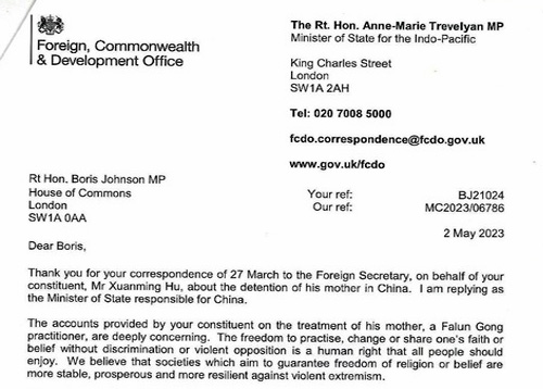 Image for article Menteri Luar Negeri Inggris Memantau Penahanan Praktisi Falun Gong di Tiongkok