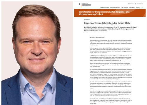 Image for article Jerman: Surat Dukungan bagi Falun Dafa Diterbitkan di Situs Web Pemerintah