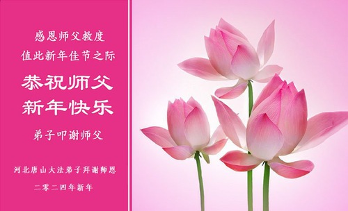 Image for article Praktisi Falun Dafa dari Kota Tangshan dengan Hormat Mengucapkan Selamat Tahun Baru Imlek kepada Guru Li Hongzhi (22 Ucapan)