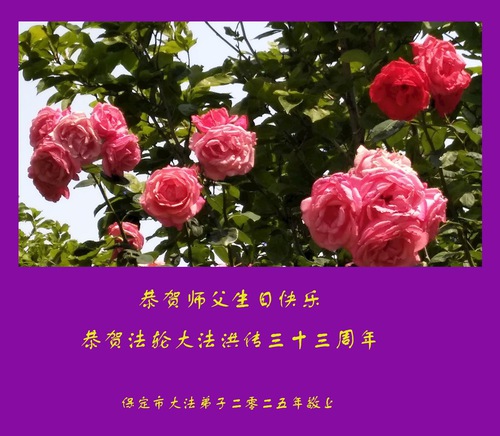 Image for article Praktisi Falun Dafa dari Kota Baoding Merayakan Hari Falun Dafa Sedunia (24 Ucapan)