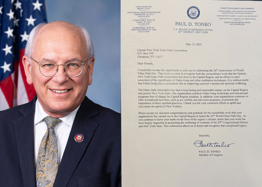 Image for article New York, AS: Anggota Kongres Merayakan Hari Falun Dafa Sedunia